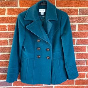 Dark Teal/green pea coat